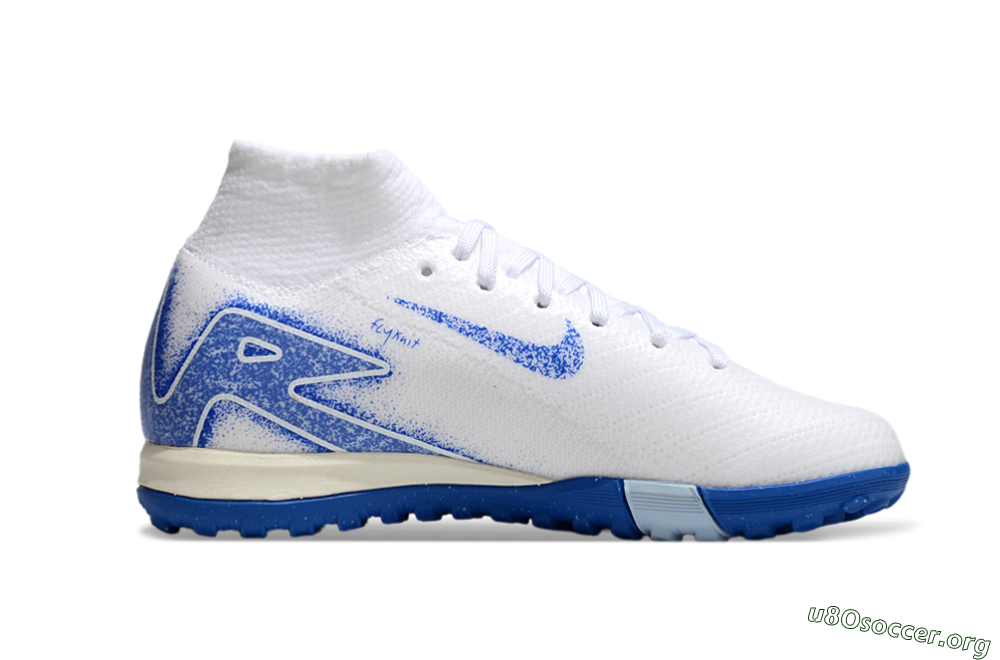 Nike Air Zoom Mercurial Superfly 10 Elite TF Football Shoes - White/Blue 4
