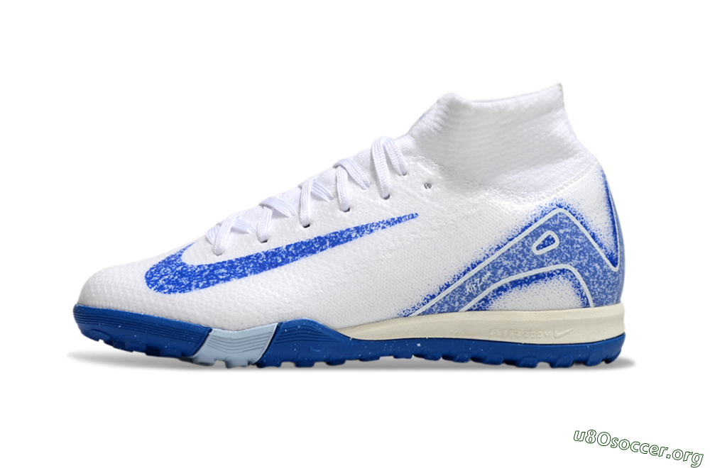 Nike Air Zoom Mercurial Superfly 10 Elite TF Football Shoes - White/Blue 3