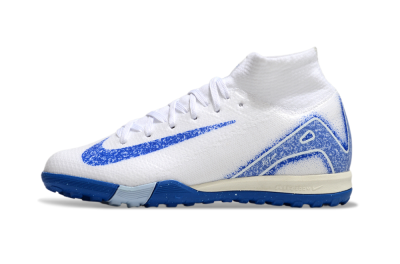 Nike Air Zoom Mercurial Superfly 10 Elite TF Football Shoes - White/Blue