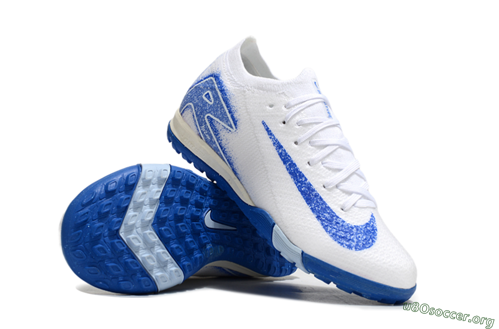Nike Air Zoom Mercurial Vapor 16 Elite TF Football Shoes - White/Blue 1