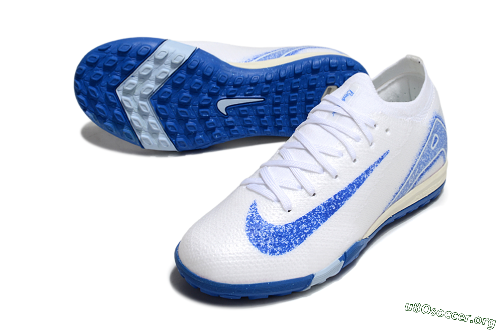 Nike Air Zoom Mercurial Vapor 16 Elite TF Football Shoes - White/Blue 0