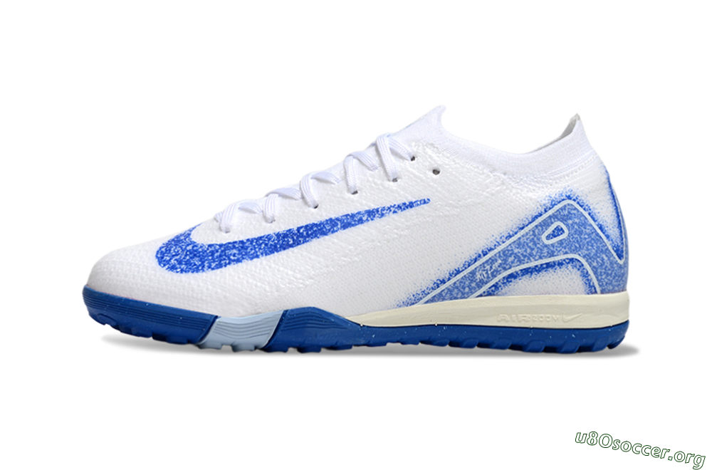 Nike Air Zoom Mercurial Vapor 16 Elite TF Football Shoes - White/Blue 3