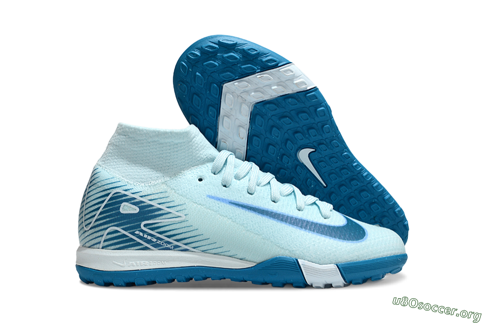 Nike Air Zoom Mercurial Superfly 10 Elite TF Football Shoes - Jade/Blue 2