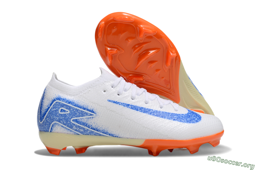 Nike Air Zoom Mercurial Vapor 16 Elite FG Football Boots - White/Blue/Red 2
