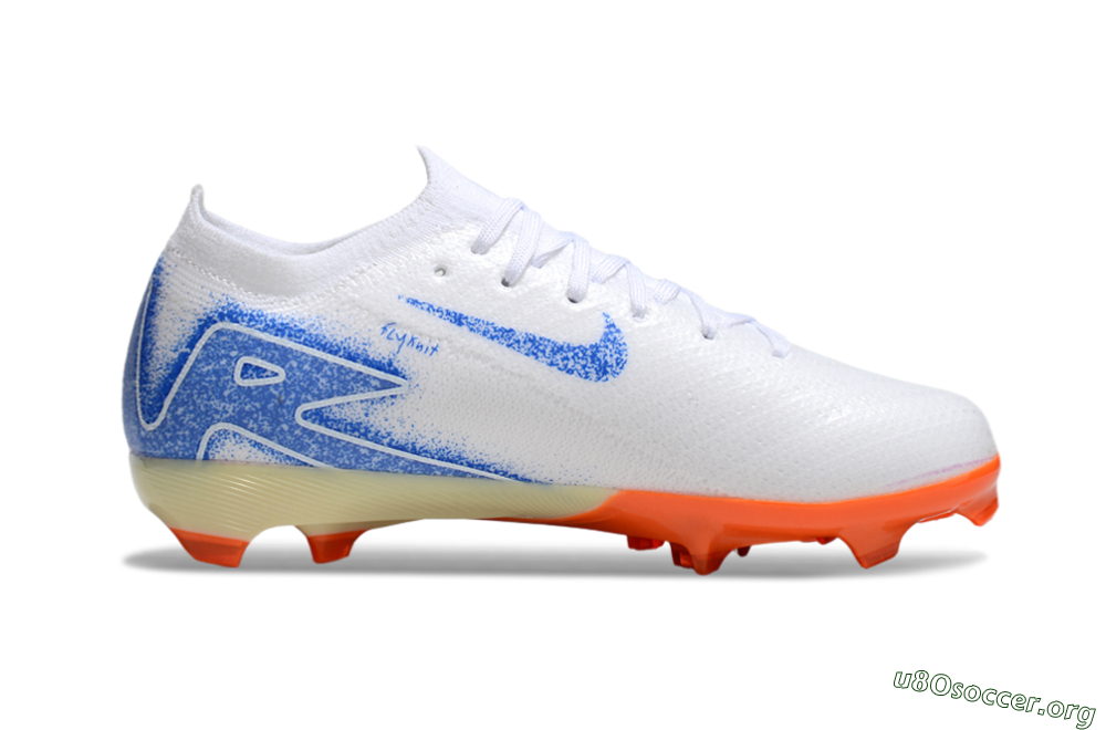 Nike Air Zoom Mercurial Vapor 16 Elite FG Football Boots - White/Blue/Red 4