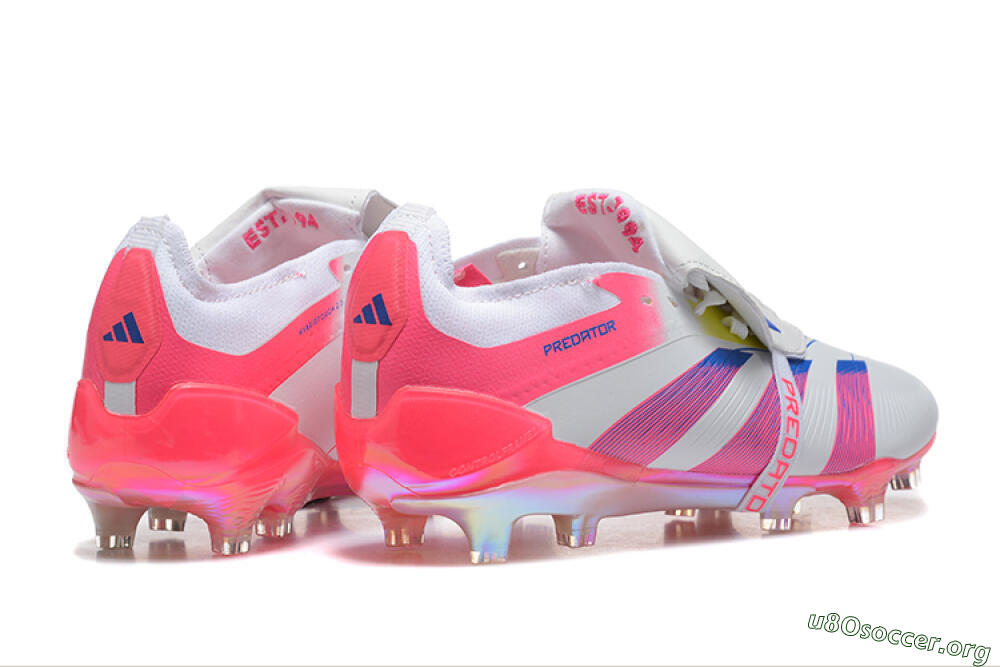 Adidas Predator 25 Elite Foldover Tongue FG Football Boots - White/Red/Blue 9