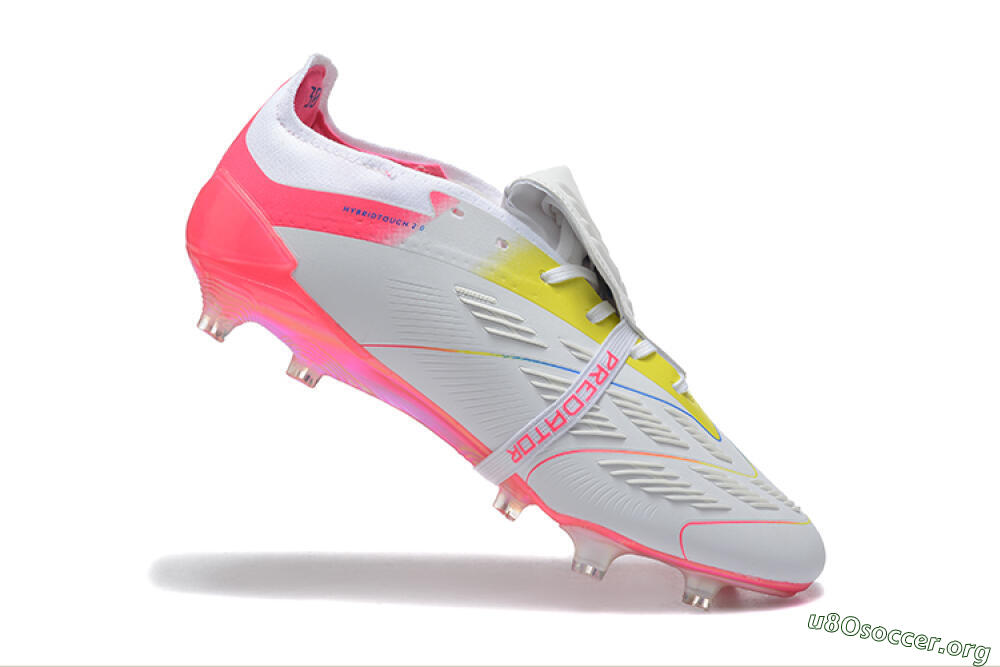 Adidas Predator 25 Elite Foldover Tongue FG Football Boots - White/Red/Blue 7