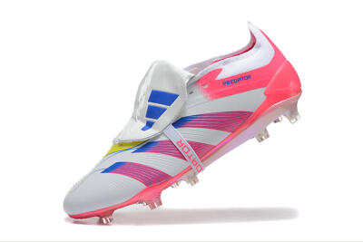 Adidas Predator 25 Elite Foldover Tongue FG Football Boots - White/Red/Blue