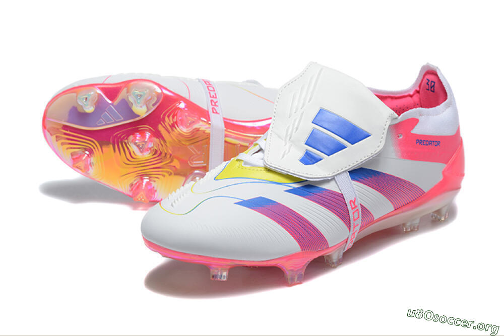 Adidas Predator 25 Elite Foldover Tongue FG Football Boots - White/Red/Blue 0