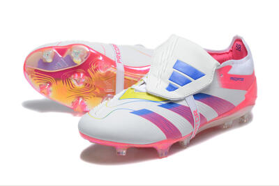 Adidas Predator 25 Elite Foldover Tongue FG Football Boots - White/Red/Blue