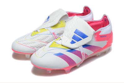 Adidas Predator 25 Elite Foldover Tongue FG Football Boots - White/Red/Blue