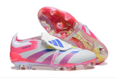Adidas Predator 25 Elite Foldover Tongue FG Football Boots - White/Red/Blue