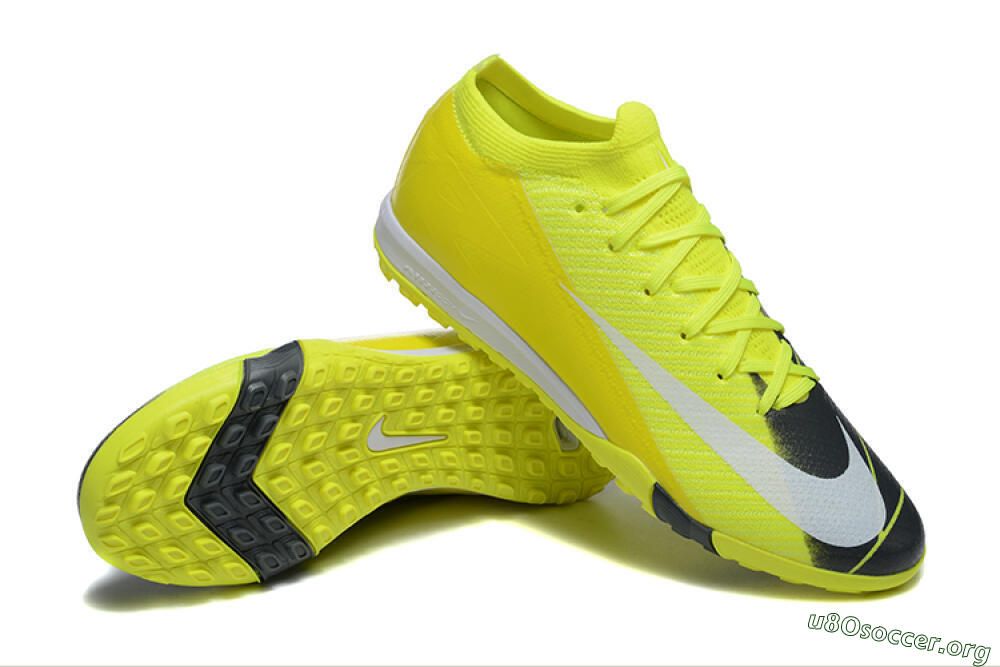 Nike Air Zoom Mercurial Vapor 16 Elite TF Football Shoes - Yellow/Black/White 4