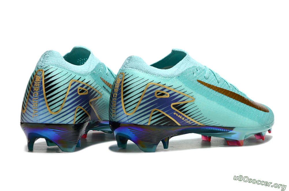 Nike Air Zoom Mercurial Vapor 16 Elite FG Football Boots - Jade/Gold/Blue 6