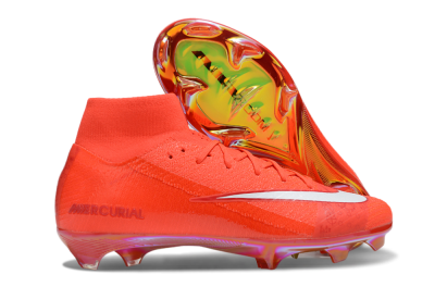 Nike Air Zoom Mercurial Superfly 10 Elite FG Football Boots - Red/White/Gold