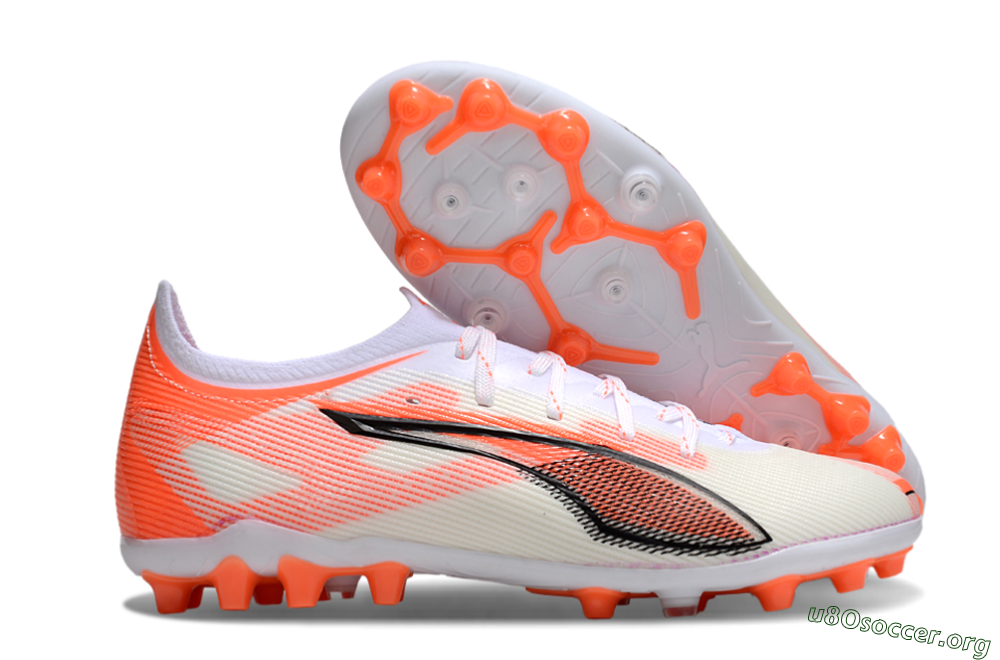 Puma Ultra 5 Ultimate AG Football Boots - White/Red/Black 2