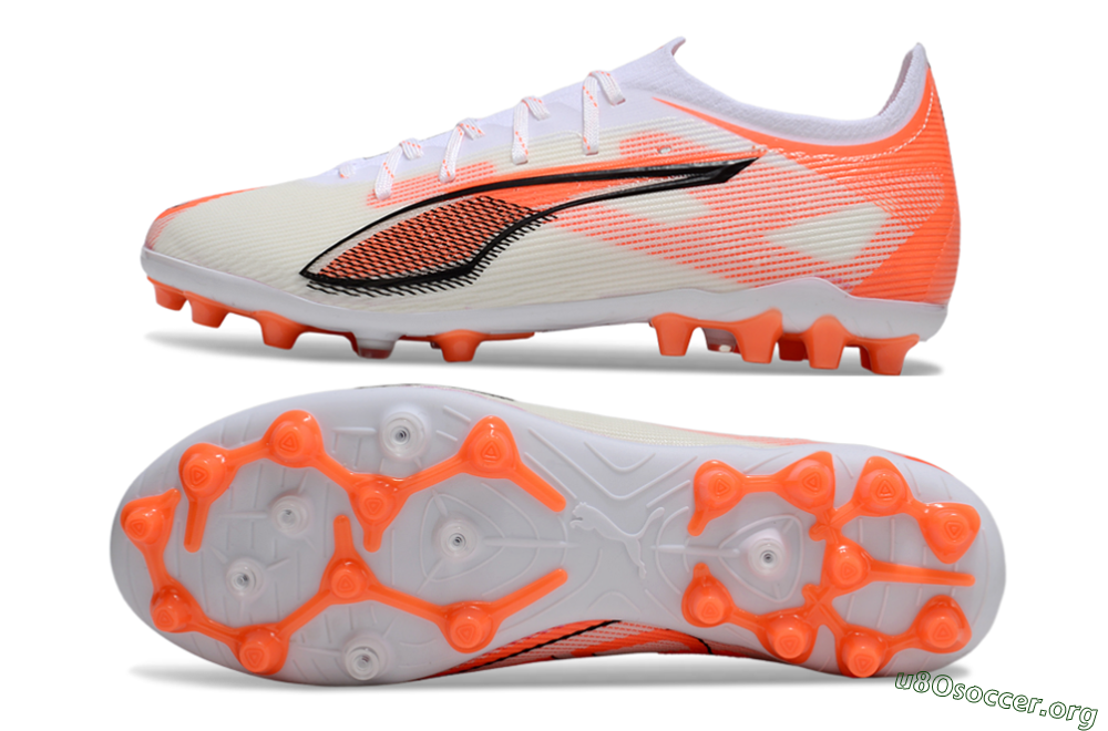 Puma Ultra 5 Ultimate AG Football Boots - White/Red/Black 1