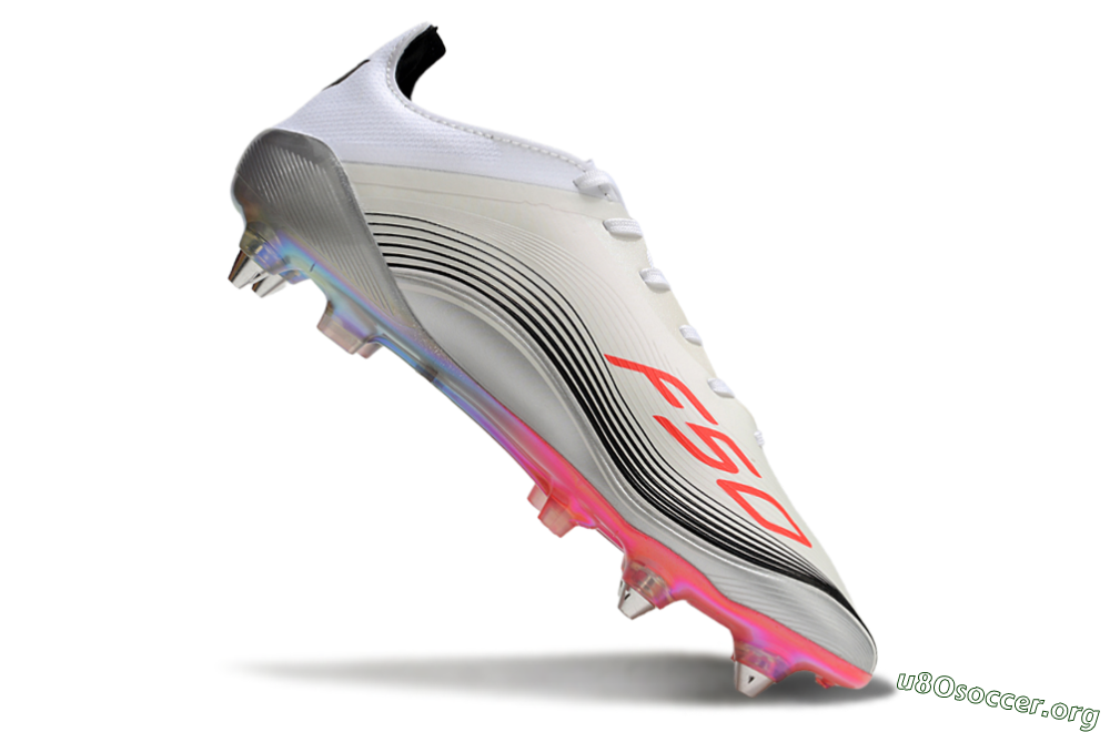 Messi x Adidas F50 Elite 2025 SG Football Boots - Silver/White/Black 4