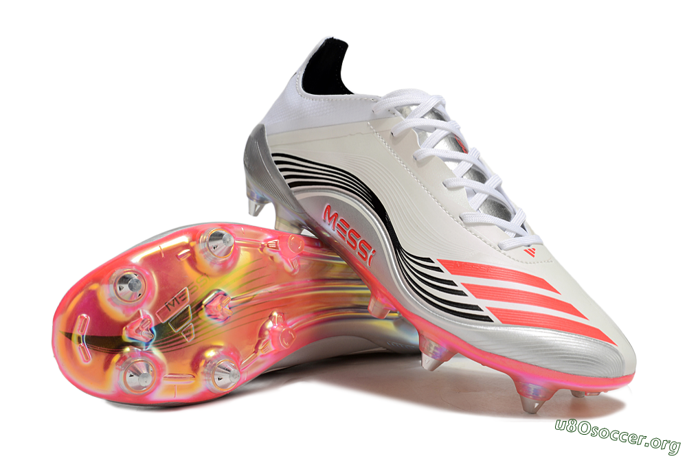 Messi x Adidas F50 Elite 2025 SG Football Boots - Silver/White/Black 0