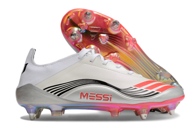 Messi x Adidas F50 Elite 2025 SG Football Boots - Silver/White/Black