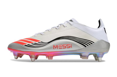 Messi x Adidas F50 Elite 2025 SG Football Boots - Silver/White/Black