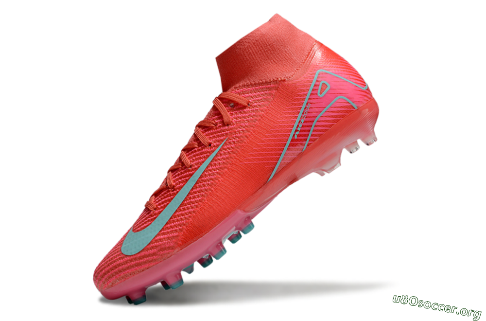 Nike Air Zoom Mercurial Superfly 10 Elite AG Football Boots - Red/Jade 5