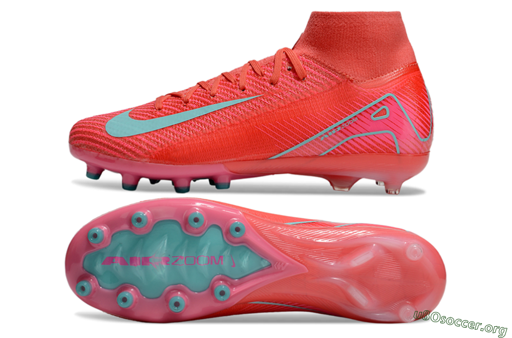 Nike Air Zoom Mercurial Superfly 10 Elite AG Football Boots - Red/Jade 1