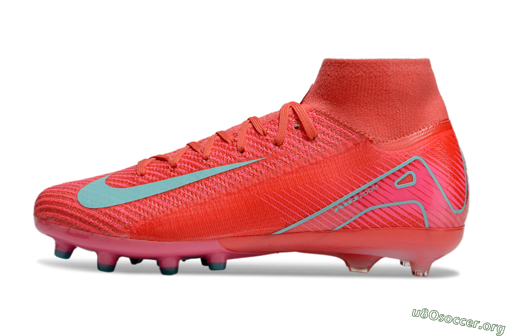 Nike Air Zoom Mercurial Superfly 10 Elite AG Football Boots - Red/Jade 3