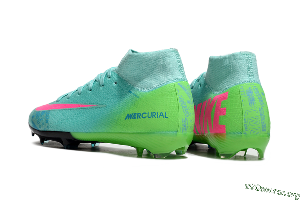Nike Air Zoom Mercurial Superfly 10 Elite FG Football Boots - Jade/Pink/Yellow 5