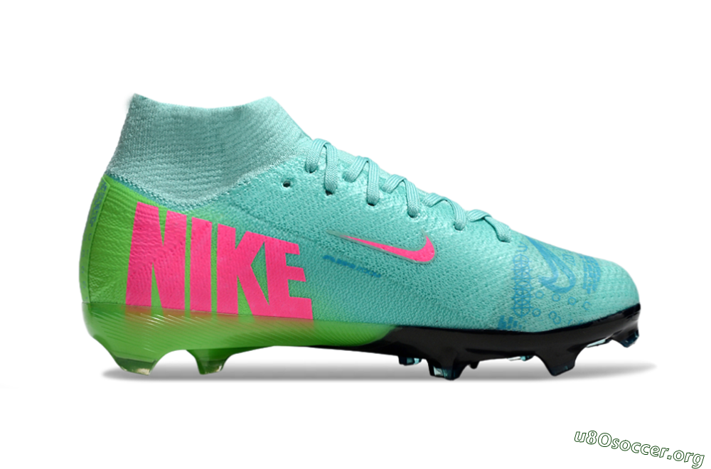 Nike Air Zoom Mercurial Superfly 10 Elite FG Football Boots - Jade/Pink/Yellow 4