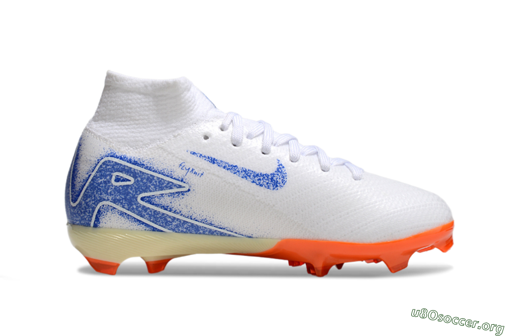 Nike Air Zoom Mercurial Superfly 10 Elite FG Football Boots - White/Blue/Red 4