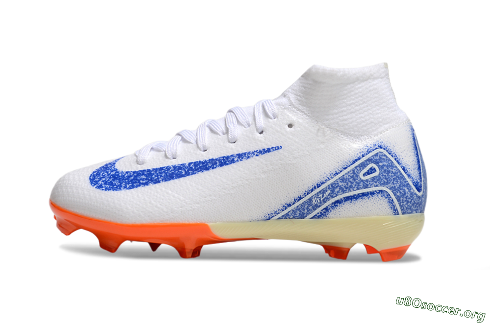 Nike Air Zoom Mercurial Superfly 10 Elite FG Football Boots - White/Blue/Red 3