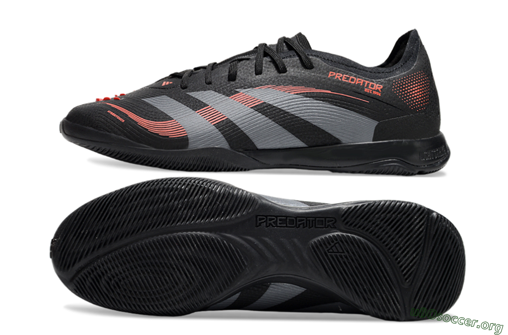 Adidas Predator 25 Elite IC Football Shoes - Black/Grey/Red 1