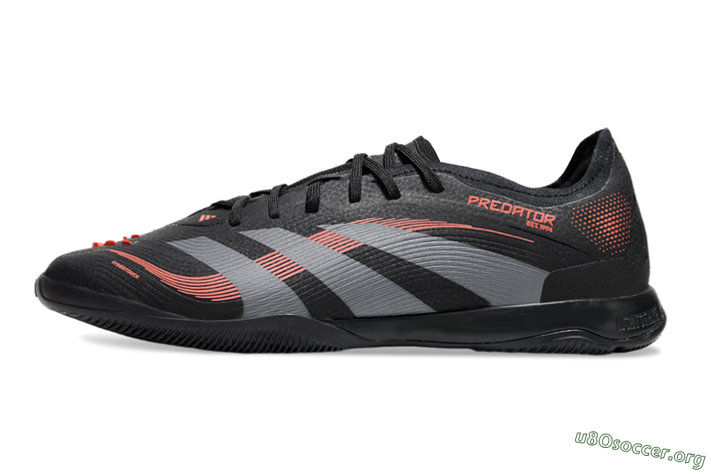 Adidas Predator 25 Elite IC Football Shoes - Black/Grey/Red 3