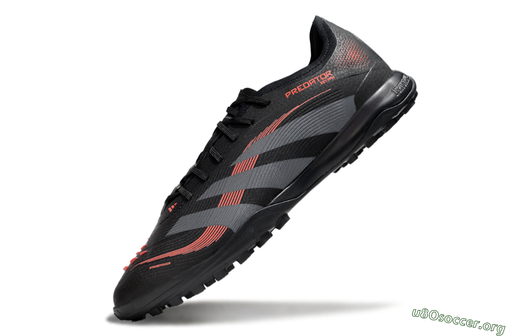 Adidas Predator 25 Elite TF Football Shoes - Black/Grey/Red 5
