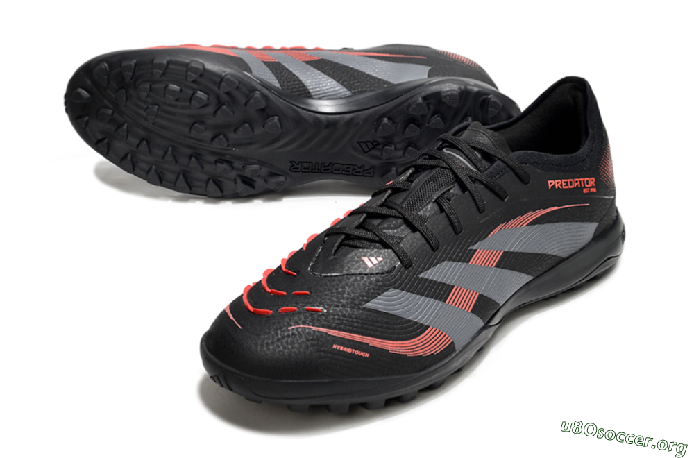 Adidas Predator 25 Elite TF Football Shoes - Black/Grey/Red 0