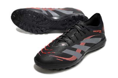 Adidas Predator 25 Elite TF Football Shoes - Black/Grey/Red
