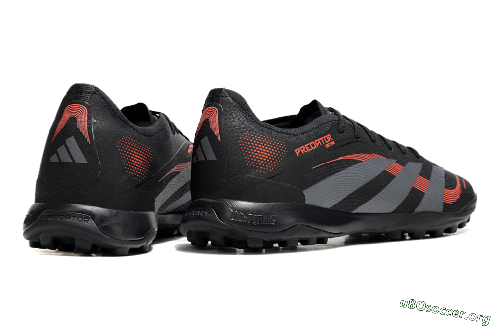 Adidas Predator 25 Elite TF Football Shoes - Black/Grey/Red 6