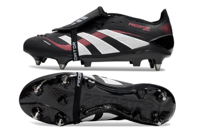 Adidas Predator 25 Elite Foldover Tongue SG Football Boots - Black/White/Red