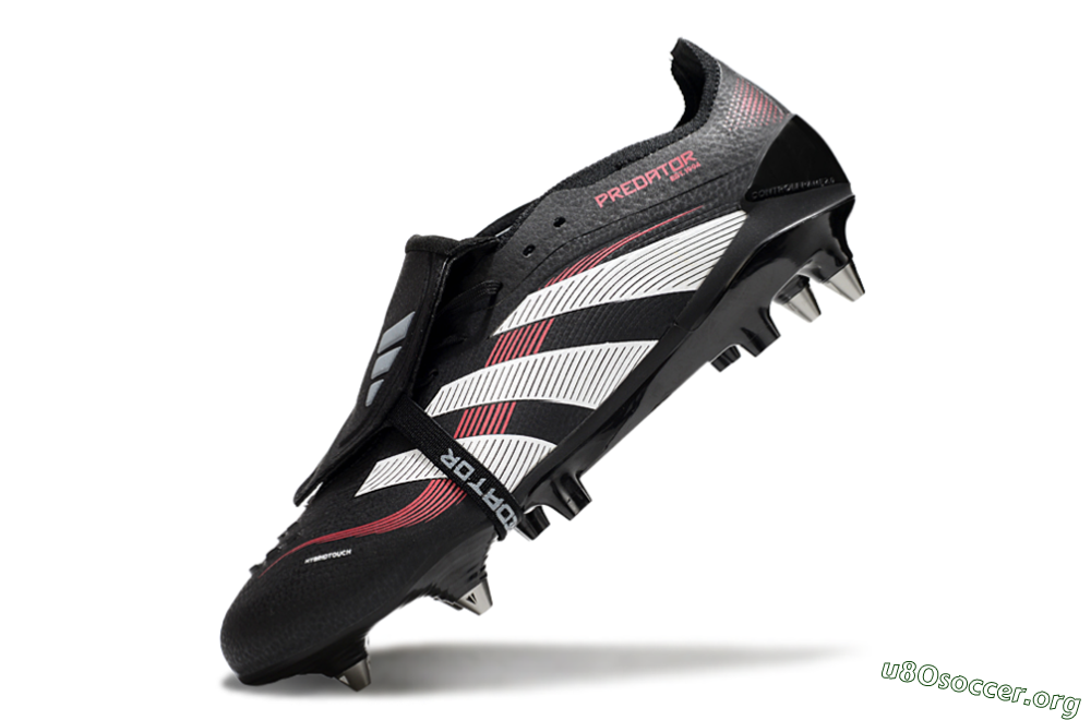 Adidas Predator 25 Elite Foldover Tongue SG Football Boots - Black/White/Red 5