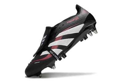Adidas Predator 25 Elite Foldover Tongue SG Football Boots - Black/White/Red