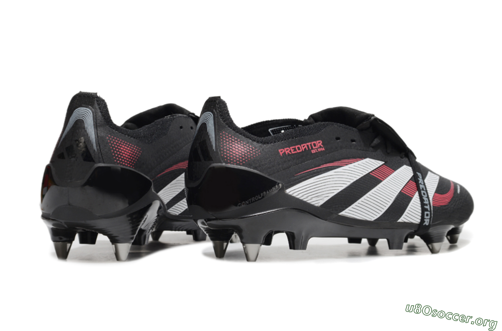 Adidas Predator 25 Elite Foldover Tongue SG Football Boots - Black/White/Red 6