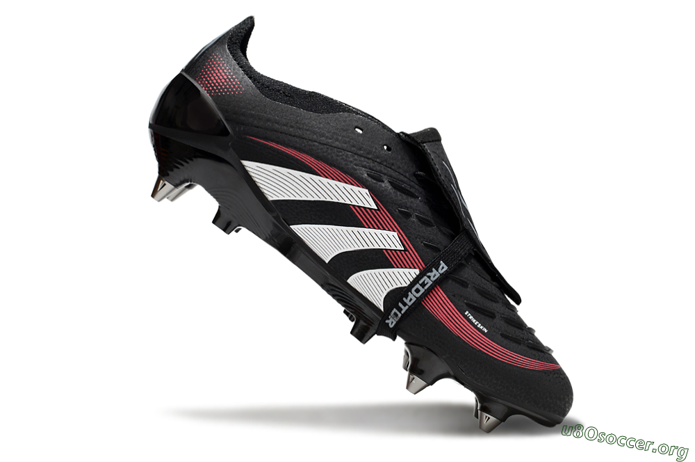Adidas Predator 25 Elite Foldover Tongue SG Football Boots - Black/White/Red 4
