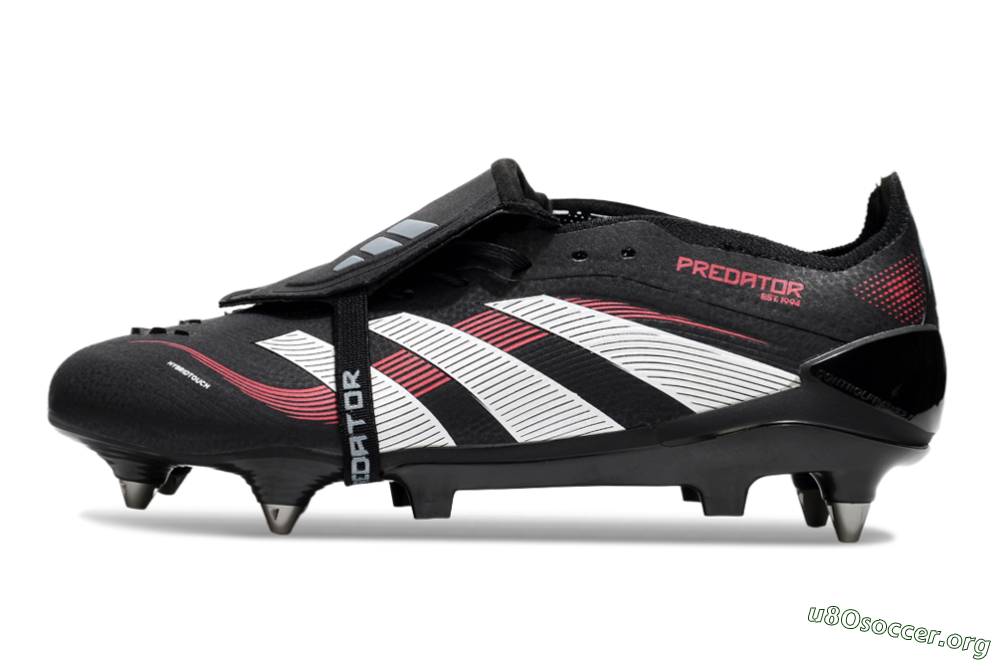 Adidas Predator 25 Elite Foldover Tongue SG Football Boots - Black/White/Red 3