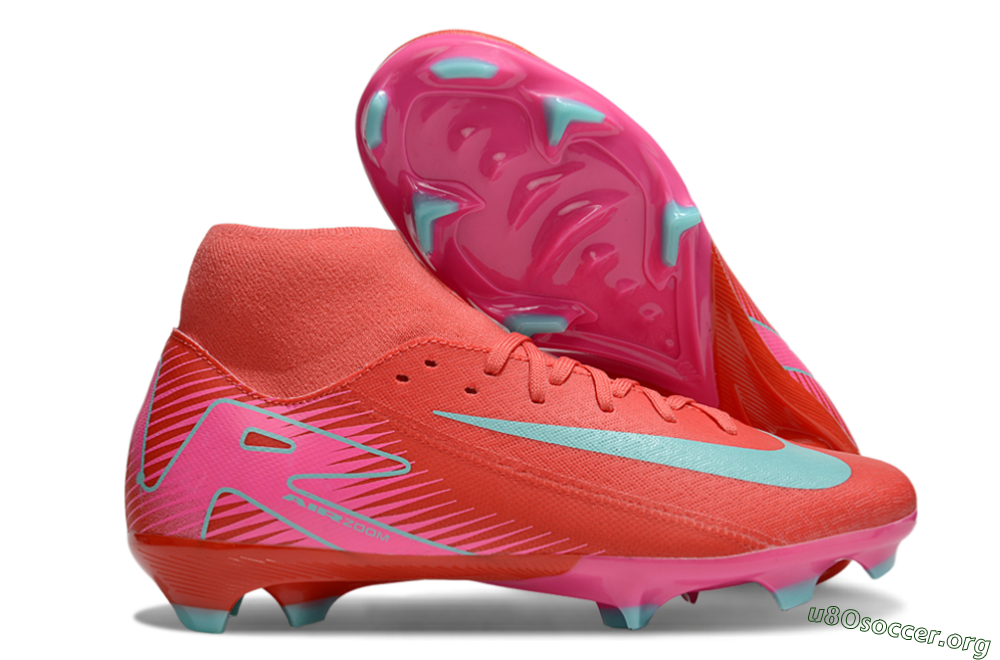 Nike Air Zoom Mercurial Superfly 10 Elite FG Football Boots - Red/Jade/Pink 2