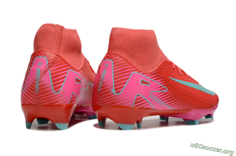 Nike Air Zoom Mercurial Superfly 10 Elite FG Football Boots - Red/Jade/Pink 6