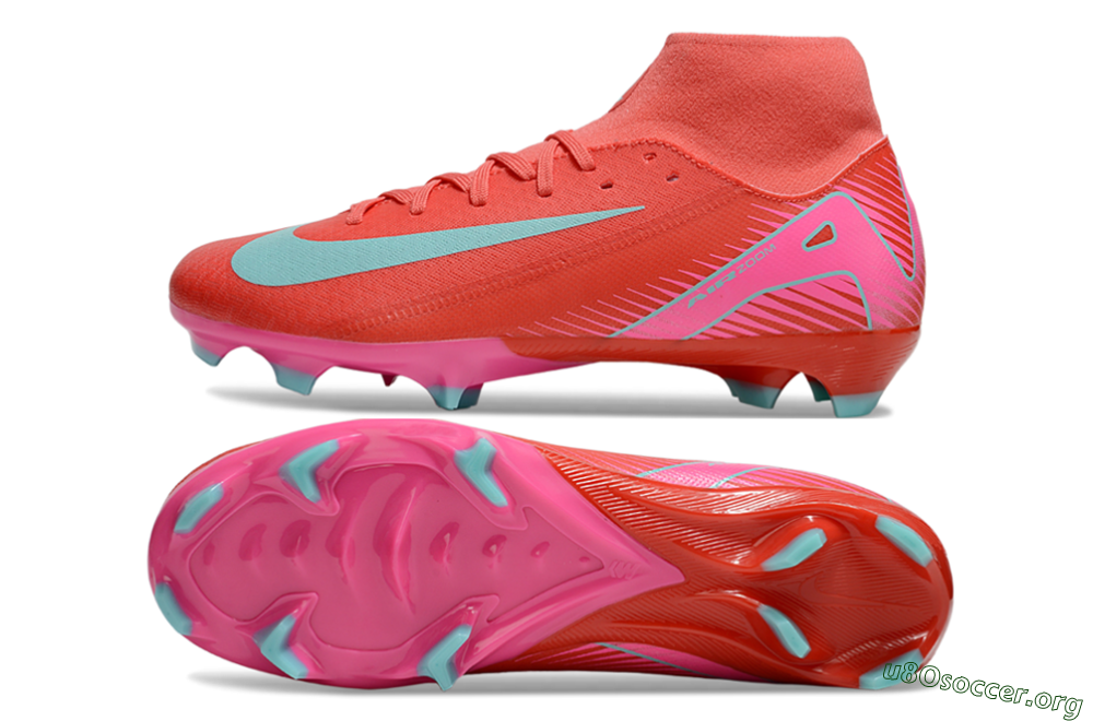 Nike Air Zoom Mercurial Superfly 10 Elite FG Football Boots - Red/Jade/Pink 1