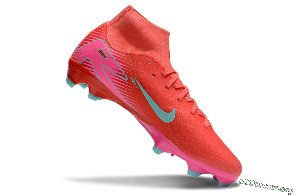 Nike Air Zoom Mercurial Superfly 10 Elite FG Football Boots - Red/Jade/Pink 4