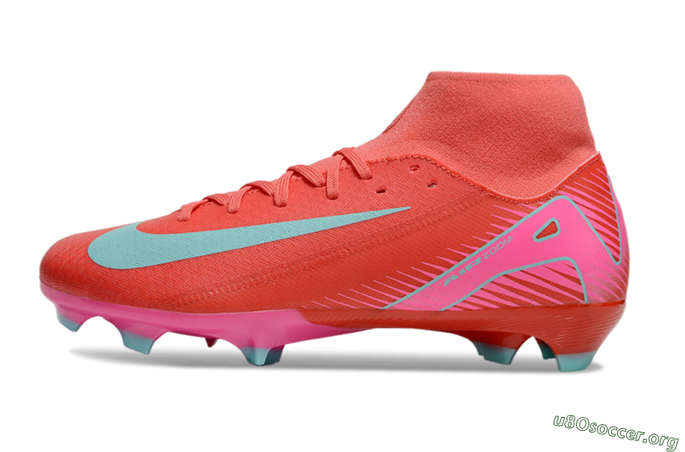 Nike Air Zoom Mercurial Superfly 10 Elite FG Football Boots - Red/Jade/Pink 3