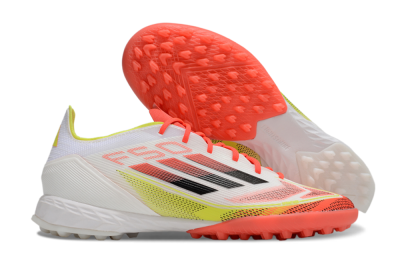 Adidas F50 Pro TF Football Shoes - White/Red/Yellow